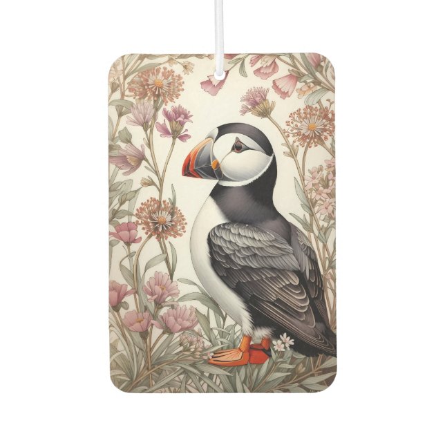 Elegant Puffin William Morris Inspiriert Autolufterfrischer (Vorderseite)