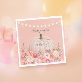 Elegant Pumpkin Baby Girl Shower Serviette