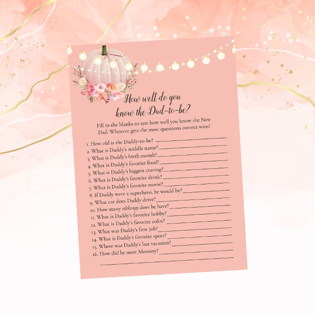 Elegant Pumpkin, der Vater Best Duwer Game kennt Einladung (Von Creator hochgeladen)