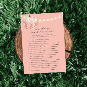 Elegant Pumpkin, die Mommy Baby Shower Game kennen Einladung