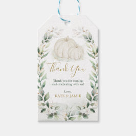 Elegant Pumpkin Fall Greenery Gold Wreath Favorite Geschenkanhänger