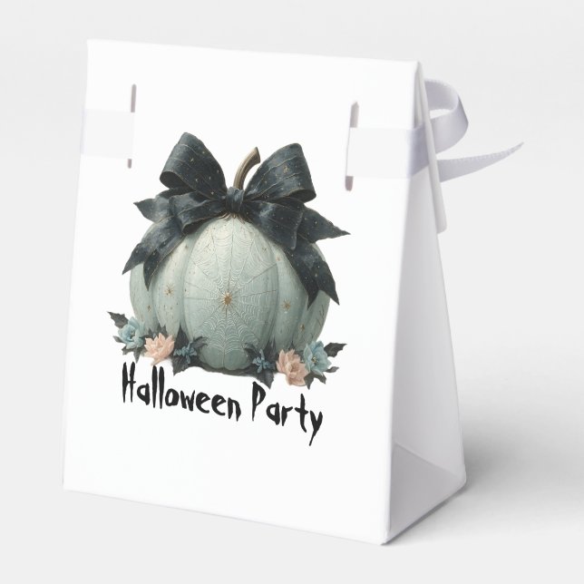 Elegant Pumpkin Halloween-Party Design Gevor Box Geschenkschachtel (Rückseite)