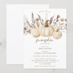Elegant Pumpkins Baby Shower Einladung