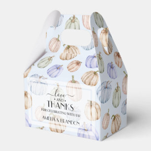 Elegant Pumpkins Blue Boy Baby Shower Fevor Box Geschenkschachtel