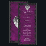 Elegant purple Gothic Wedding Menu Menükarte<br><div class="desc">Elegant Gothic Wedding Menu</div>