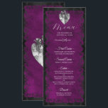 Elegant purple Gothic Wedding Menu Menükarte<br><div class="desc">Elegant Gothic Wedding Menu</div>