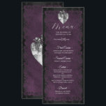 Elegant purple Gothic Wedding Menu Menükarte<br><div class="desc">Elegant Gothic Wedding Menu</div>