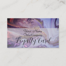 Elegant Purple Marble Hair Stylist Loyalty Card Treuekarte
