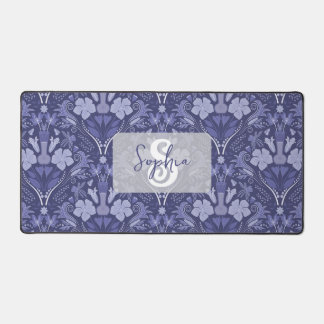 Elegant Purple Monochrome Damask Personalized Schreibtischunterlage