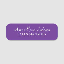 Elegant Purple Professional Name  Namensschild