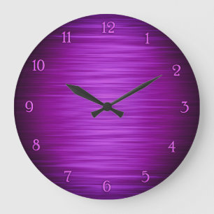 Elegant purple shaded wall clock große wanduhr
