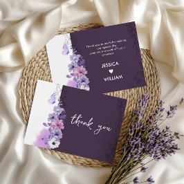 Elegant Purple Thank You Note Dankeskarte