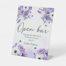 Elegant Purple Watercolor wedding Sockelschild