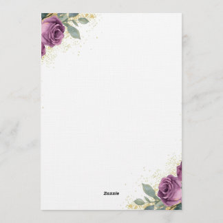 👉 Elegant Purple Wisteria & Gold Floral Wedding I Einladung