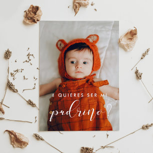 Elegant Quieres ser mi padrino Vorschlagskarte Einladung