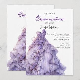 Elegant Quinceanera Einladung