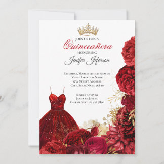 Elegant Quinceanera Einladung