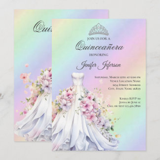 Elegant Quinceanera Einladung