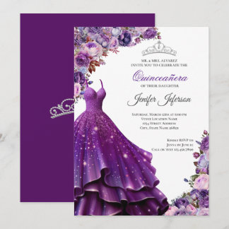 Elegant Quinceanera Einladung