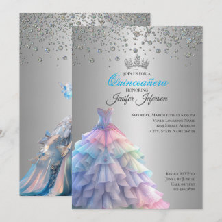 Elegant Quinceanera Einladung