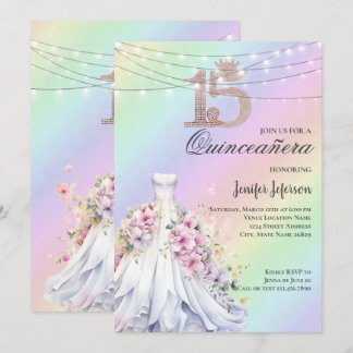 Elegant Quinceanera Einladung