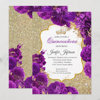 Elegant Quinceanera Einladung