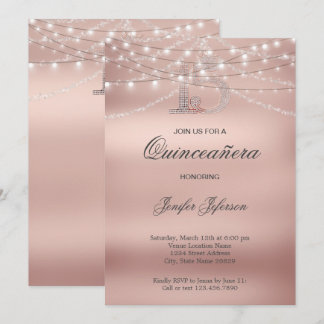 Elegant Quinceanera Einladung
