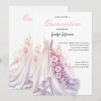 Elegant Quinceanera Einladung