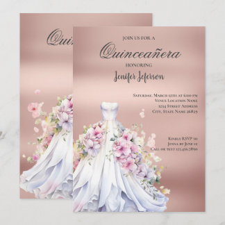 Elegant Quinceanera Einladung
