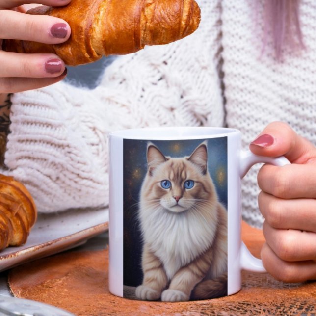 Elegant Ragdoll Cat Painting Kaffeetasse (Von Creator hochgeladen)