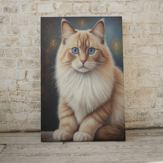 Elegant Ragdoll Cat Painting Leinwanddruck (Von Creator hochgeladen)