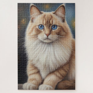 Elegant Ragdoll Cat Painting Puzzle