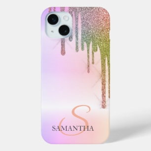Elegant Rainbow Glitzer Tropfens Ombre Case-Mate iPhone Hülle