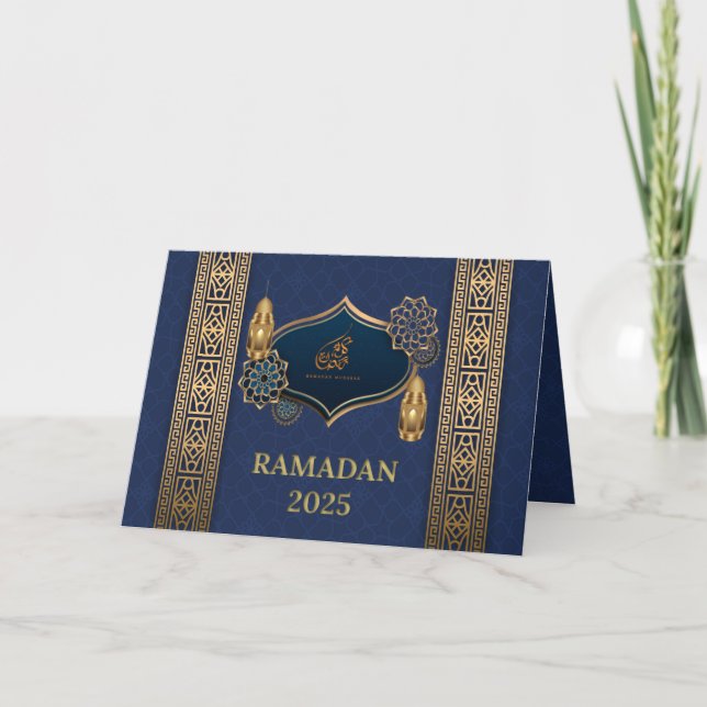 Elegant Ramadan Kareem 2025 Grußkarte Dankeskarte (Vorderseite)