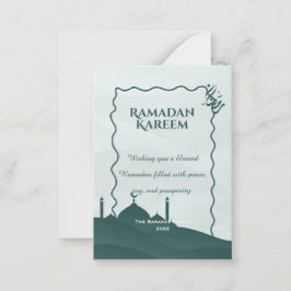Elegant Ramadan Kareem Personalized Islamic Greeti Mitteilungskarte