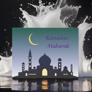 Elegant Ramadan Mubarak Islamisches Design Postkarte