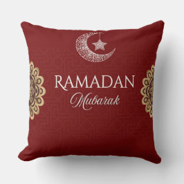 Elegant Ramadan Mubarak Throw Pillow Kissen