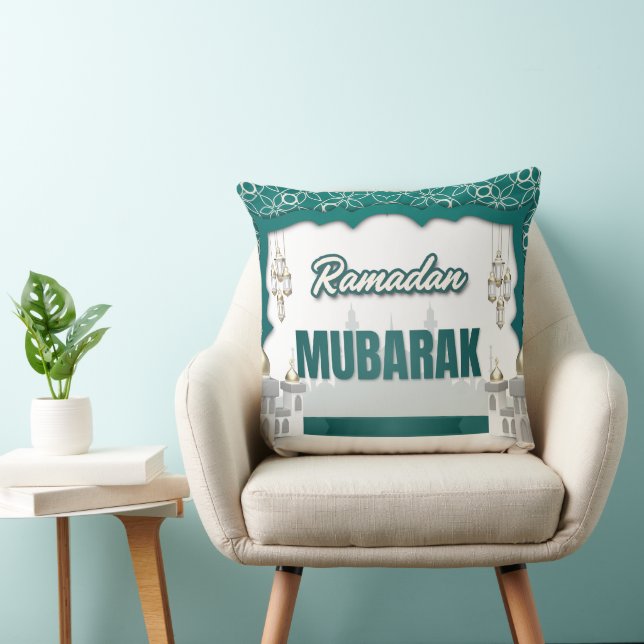 Elegant Ramadan Mubarak Throw Pillow Kissen (Stuhl )
