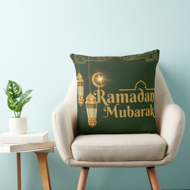 Elegant Ramadan Mubarak Throw Pillow Kissen (Stuhl )