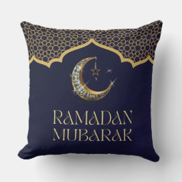 Elegant Ramadan Mubarak Throw Pillow Kissen