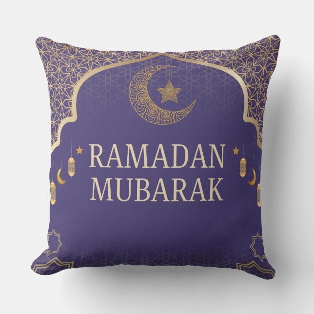 Elegant Ramadan Mubarak Throw Pillow Kissen (Vorderseite)