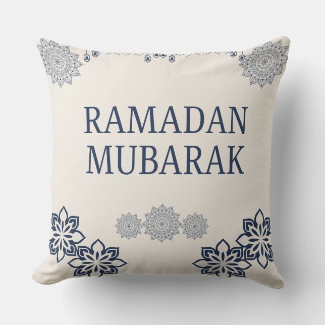 Elegant Ramadan Mubarak Throw Pillow Kissen (Vorderseite)