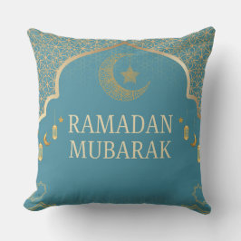 Elegant Ramadan Mubarak Throw Pillow Kissen