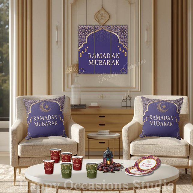 Elegant Ramadan Mubarak Throw Pillow Kissen (Von Creator hochgeladen)