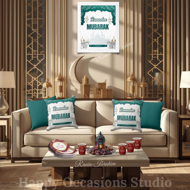Elegant Ramadan Mubarak Throw Pillow Kissen (Von Creator hochgeladen)