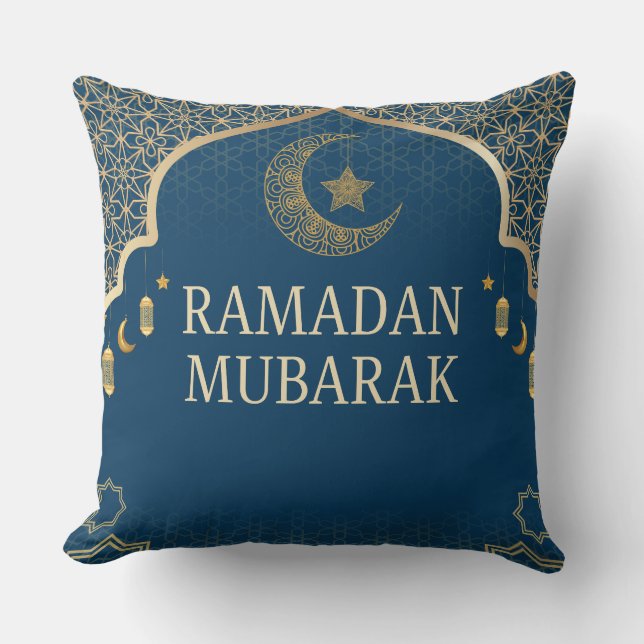 Elegant Ramadan Mubarak Throw Pillow Kissen (Vorderseite)