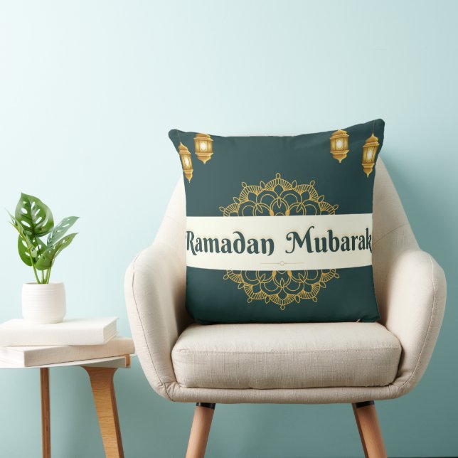 Elegant Ramadan Mubarak Throw Pillow Kissen (Stuhl )