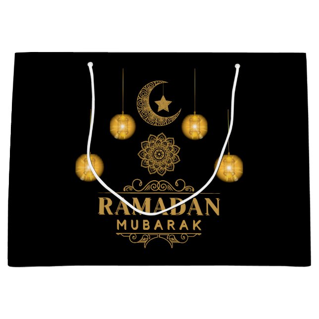 Elegant Ramadan Nights- Eid Mubarak 2026 Holiday  Große Geschenktüte (Vorderseite)