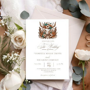 Elegant Ranch Western Country Cowboy Wedding Einladung