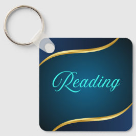 Elegant Reading Book Lover Keychain Gold Design Schlüsselanhänger